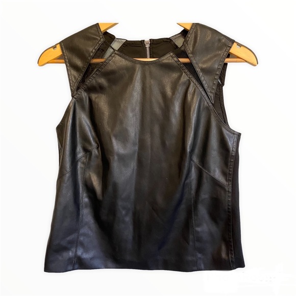 KF/KaufmanFranco Collective Faux Leather Cutout Sleeveless Top - Picture 9 of 15